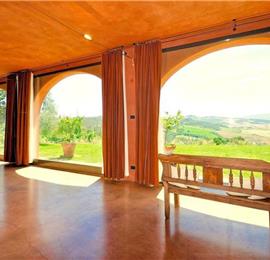 7 Bedroom Villa with Pool and Panoramic Tuscan Countryside Views near Sarteano, Sleeps 14 